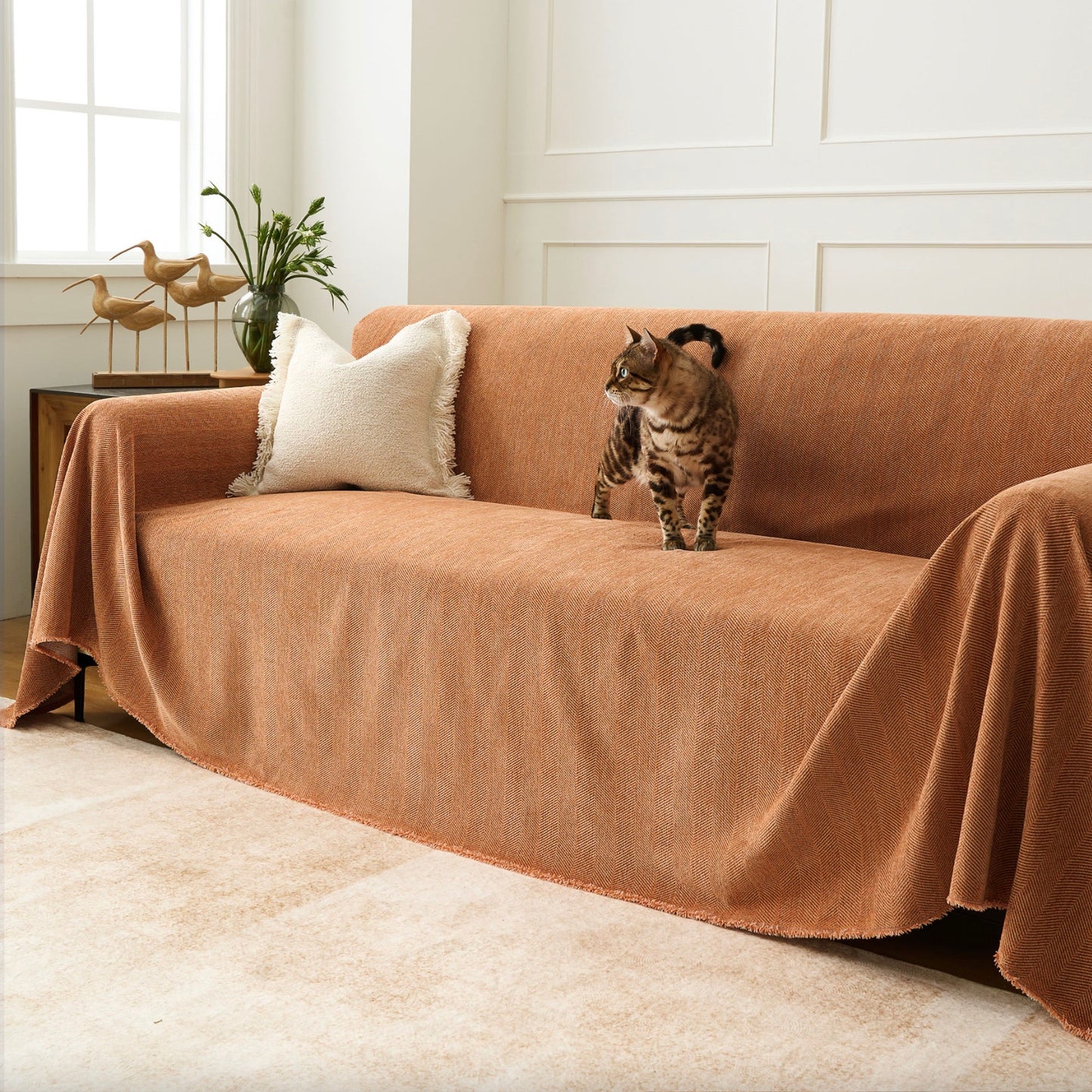 ClawGuard Herringbone Couch Cover