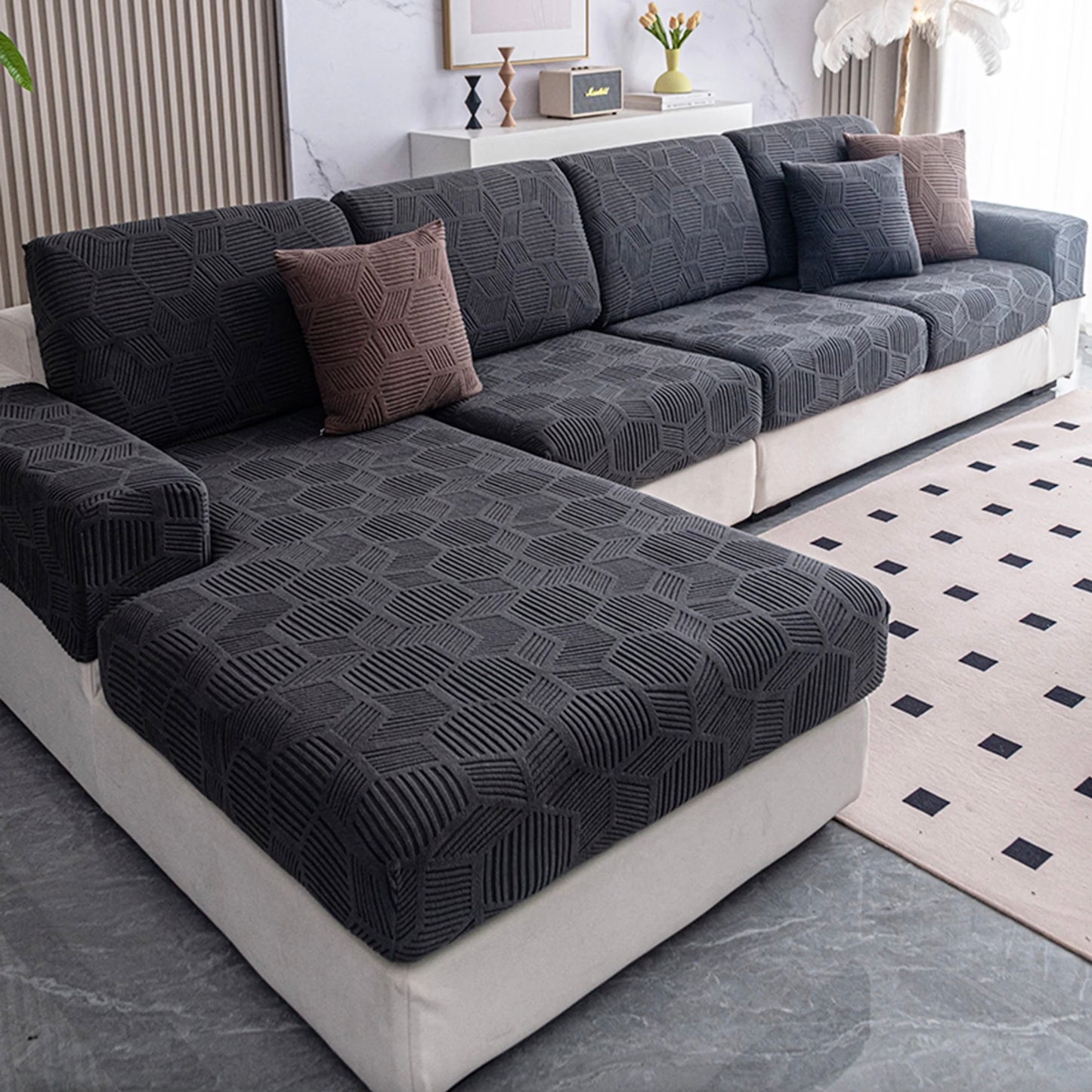 Honeycomb Stretch Couch Cover